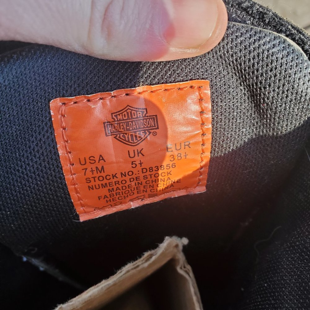 Harley Davidson Leather zip up boots